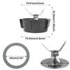 4pcs/Set Stainless Steel Blender Blades Kit Black Bottom Cap Blenders Accessories Rubber Ring  Home