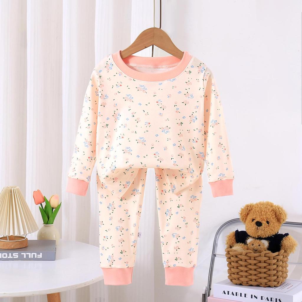 Children's Warm Long Johns Set - Two-Piece Pajamas for Small & Medium Kids, Ideal for Autumn and Winter.