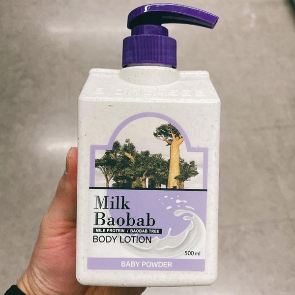 Milk Baobab Body Lotion Baby Powder Scent 500ml One thing