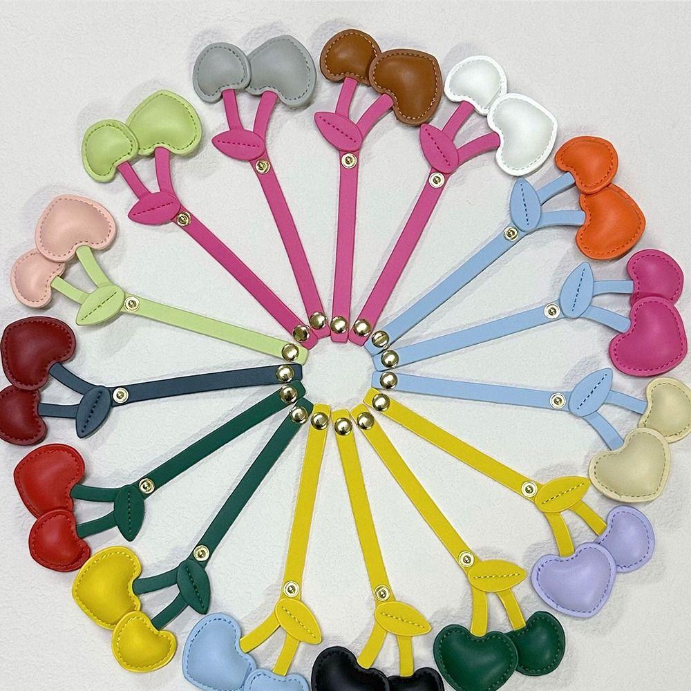 Love Keychain Car Keyring Bag Pendant Cute PU Leather Hanger  Car Accessory