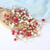 50PCS Creative Plastic Berry Artificial Flower RedCherry Pearlescent Stamen DIY Wedding Christmas Cake Box Wreaths Decoration