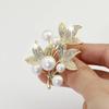Mode Perle Maple Leaf Strass Broschen für Frauen Elegante Metall Feste Kleidung Pins Täglichen Schmuck Zubehör
