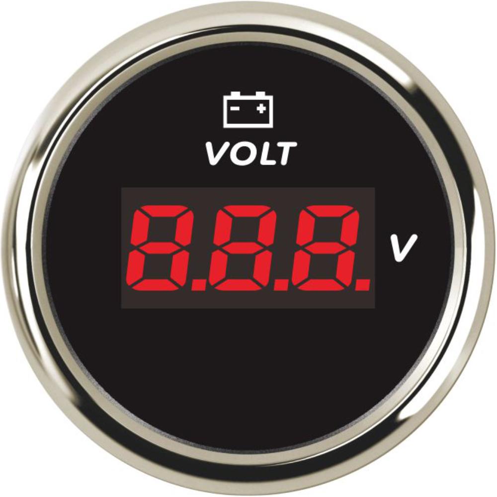 ELING Newest Waterproof Universal 52mm (2") Voltmeter Volt Gauge Meter with Red Backlight for Car Boat Yacht Truck