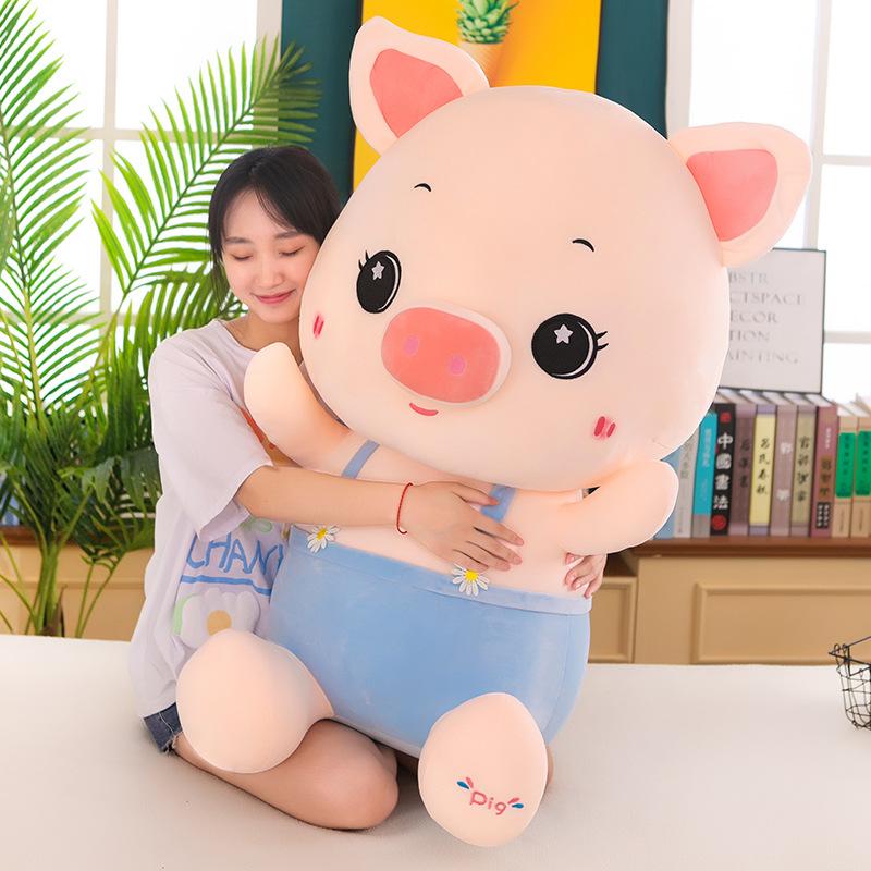 Super süßes Riemen Schweinchen Paar Plüschtier Puppe Geburtstagsgeschenk Wurfkissen Baby Beruhigungsartefakt