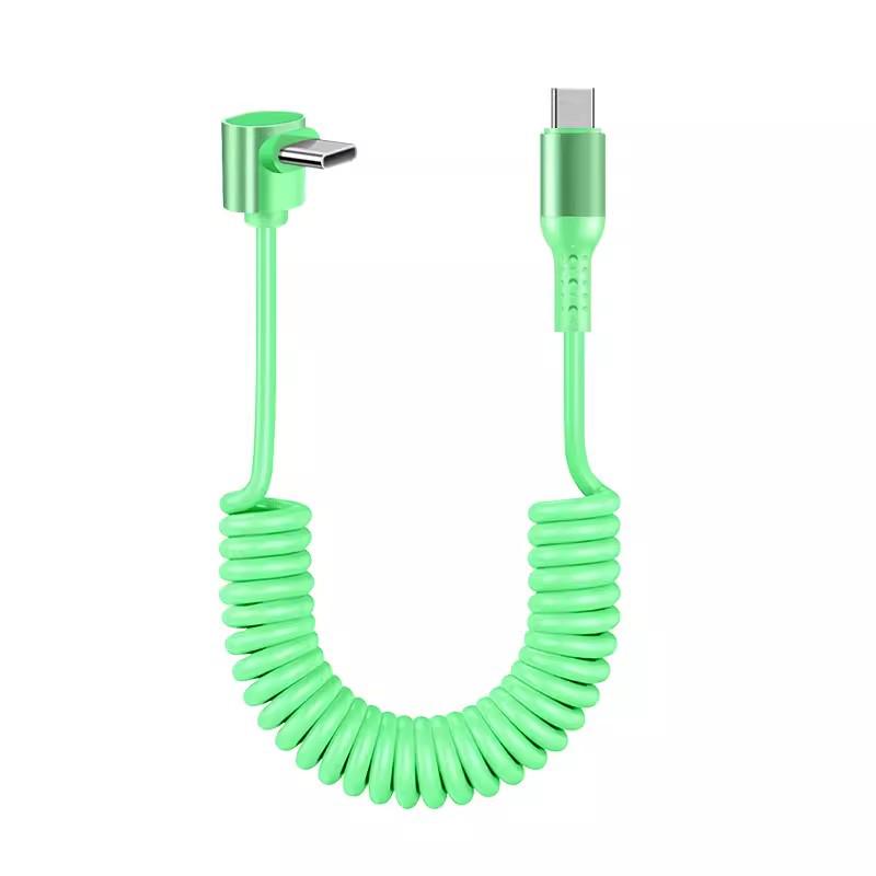 6A Kabel do CarPlay Sprężynowy Wyciskany 6A do Super Szybkiego Ładowania, Kompatybilny z Urządzeniami Huawei i Apple 14.