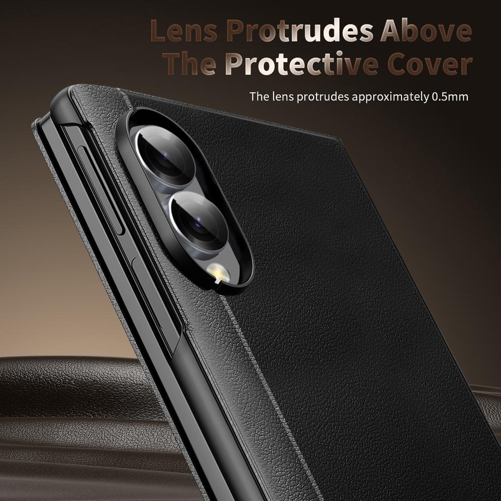 Étui de protection en cuir à rabat Smart View pour Samsung Galaxy Z Fold 8 Ultra 8 7 6 5 4 3 Housse de protection anti-chute en PU