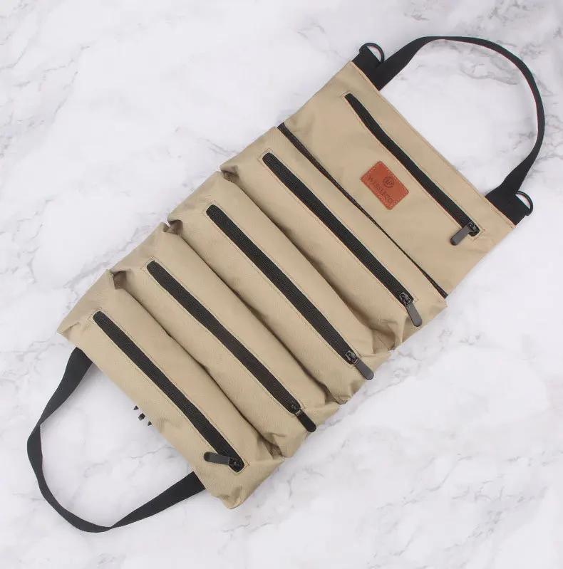 

Портативная сумка для инструментов, многоцелевой чехол из ткани Оксфорд, сумка-органайзер для инструментов, наплечная сумка для инструментов, подвесная сумка-переноска на молнии хаки