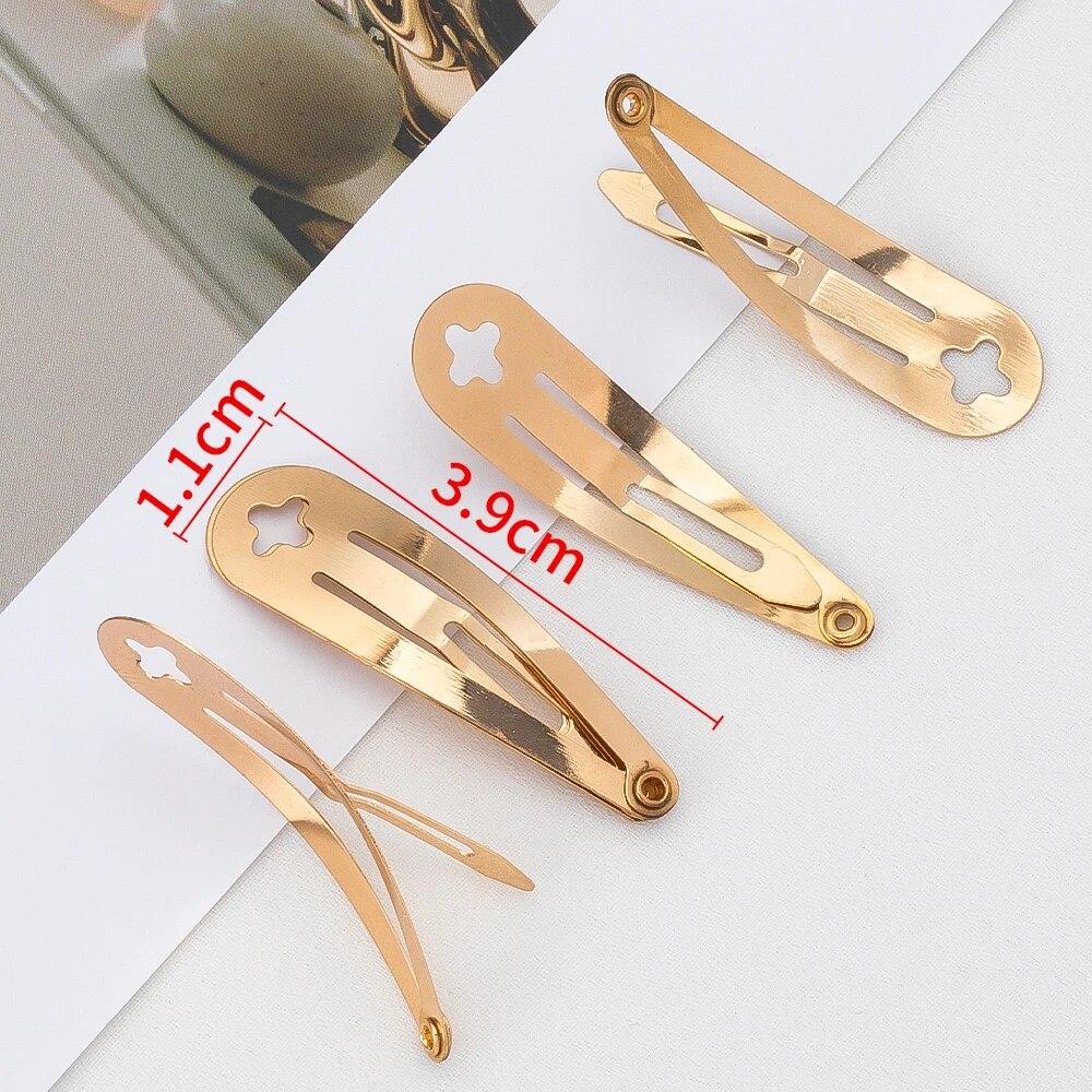 20pcs 4cm 5cm Metal Hair Clips Bow Hairpins Base for DIY Jewelry Making Alligator Hairgrip Setting Hair Accessories Findings