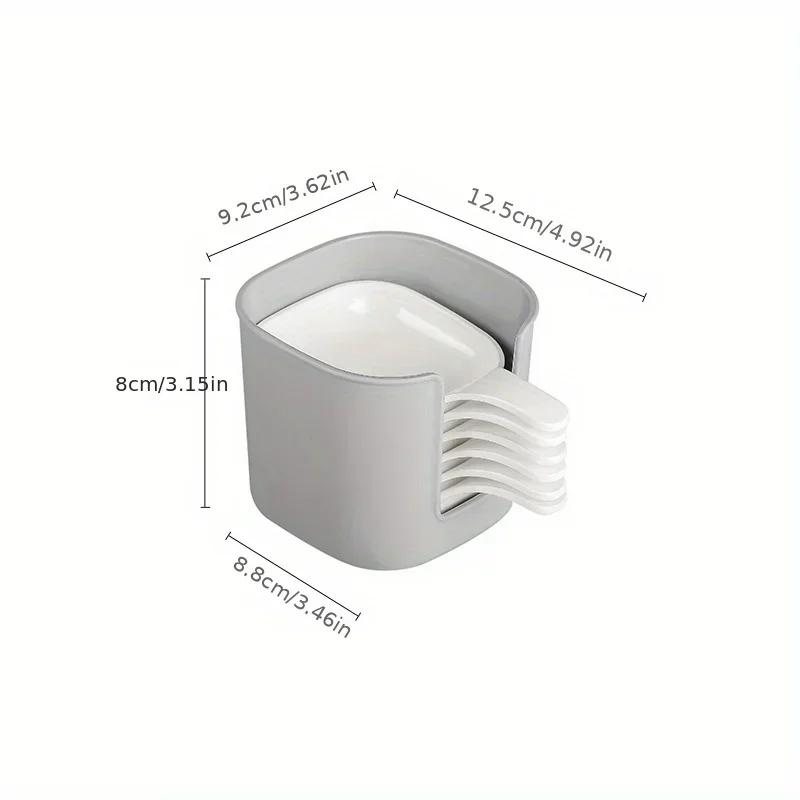 Plastic Sauce Dishes Kitchen Seasoning Appetizer Dish with Storage Base Party Snack Serving Tray with Handle Kitchen Gravy Boats