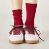 Female Spring and Autumn Pure Cotton Deodorant Boneless Moon Son Tube Stack Socks