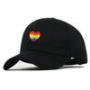 Rainbow Heart Embroidered Baseball Cap - Breathable Sun Protection Dad Hat for Outdoor Sports