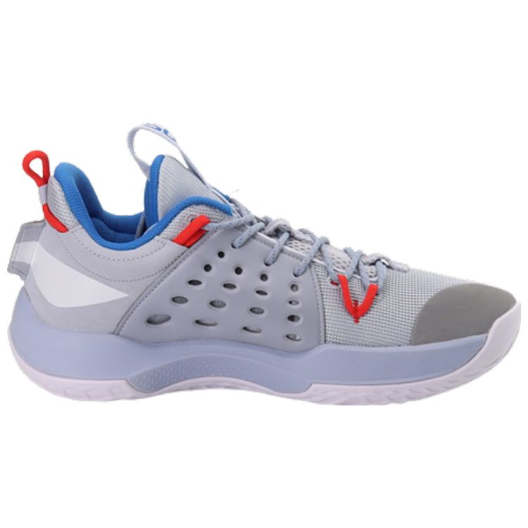 Li Ning Sonic 7 Low Slip Resistant Durable Low Top Basketball Shoes Men sneakers Blue White ABAP033-3