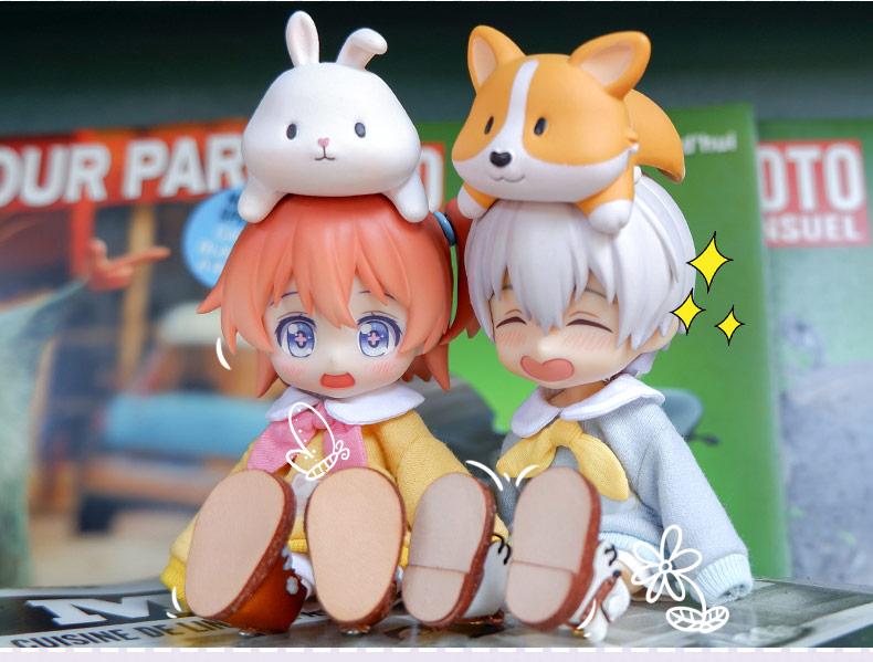 OB11 Clothes Cat Sweatshirt Hoodie Casual Jacket for Obitsu11, Molly, GSC Body, DDF, YMY, 1/12bjd Doll Accessories Toy Coat