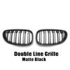 Front Bumper Chrome Diamonds Style Hood Grilles For BMW 5 Series E60/E61 2004-2009 Single Line Style Slat Grilles