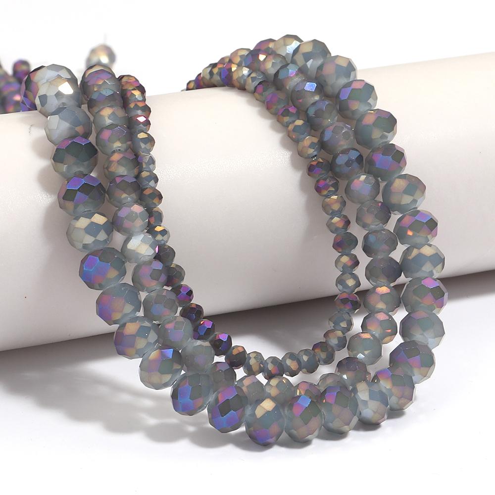 4 6 8mm Facettierte Kristallperlen Lila Tschechisches Glas Lose Spacer Perlen Für Schmuckherstellung DIY Bastelarbeiten Armbänder Halskette Zubehör
