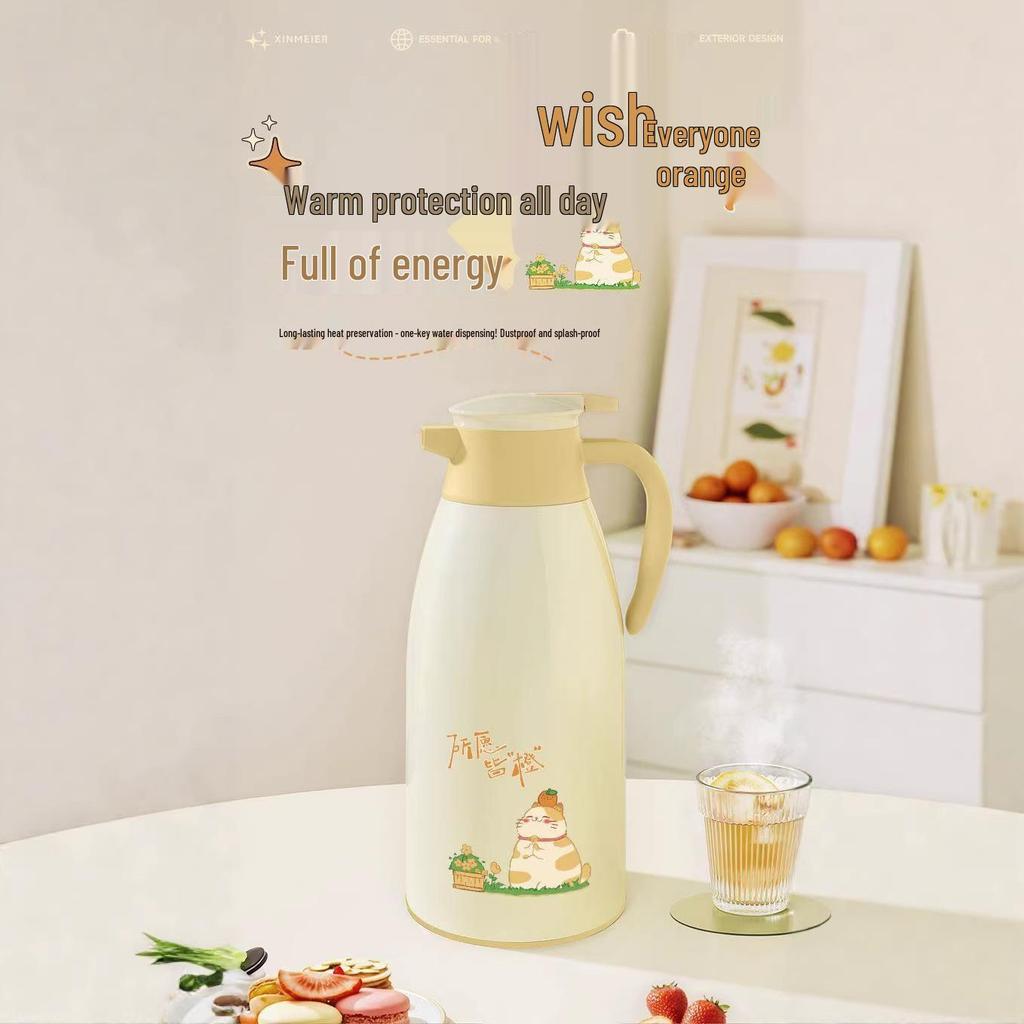2026 Large Capacity Glass Thermos Flask: Ideal for Students and Dorms, Keeps Water Hot