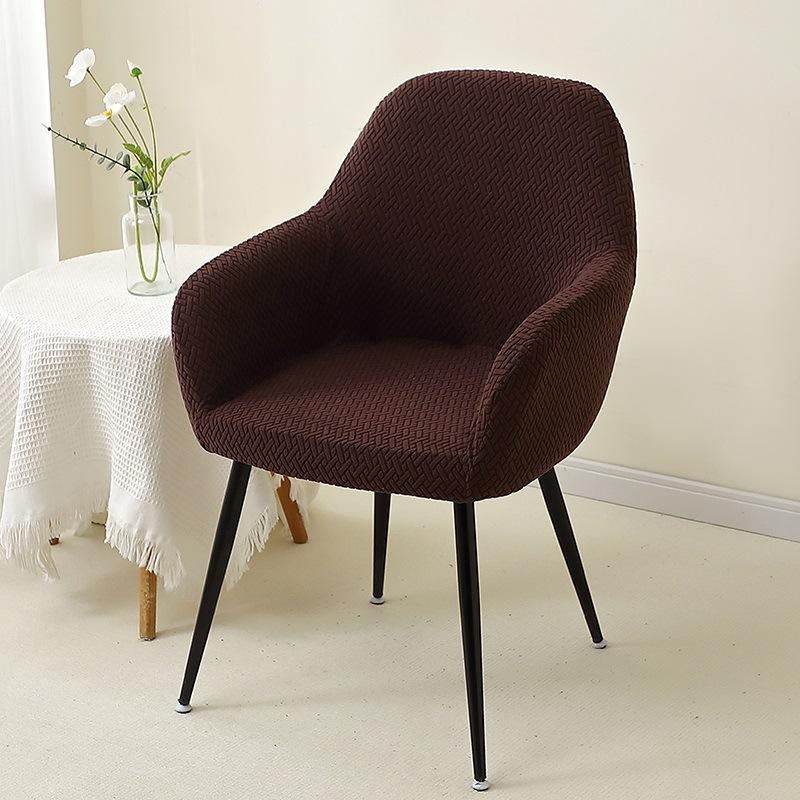 Твил Новый Изогнутый Чехол для Стула Высокий Подлокотник Эластичный Утолщенный Жаккардовый Чехол для Стула Нестандартной Формы Чехол для Обеденного Стула Отеля Премиум high armrest chair cover кофейный 1600₽