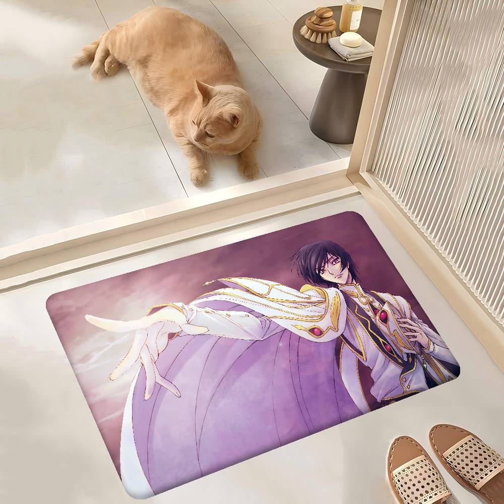 C-CODE-GEASS L-Lelouch Entrance Door Mat Nordic Style Bedroom Living Room Doormat Home Balcony Anti-Slip Modern Home Decor