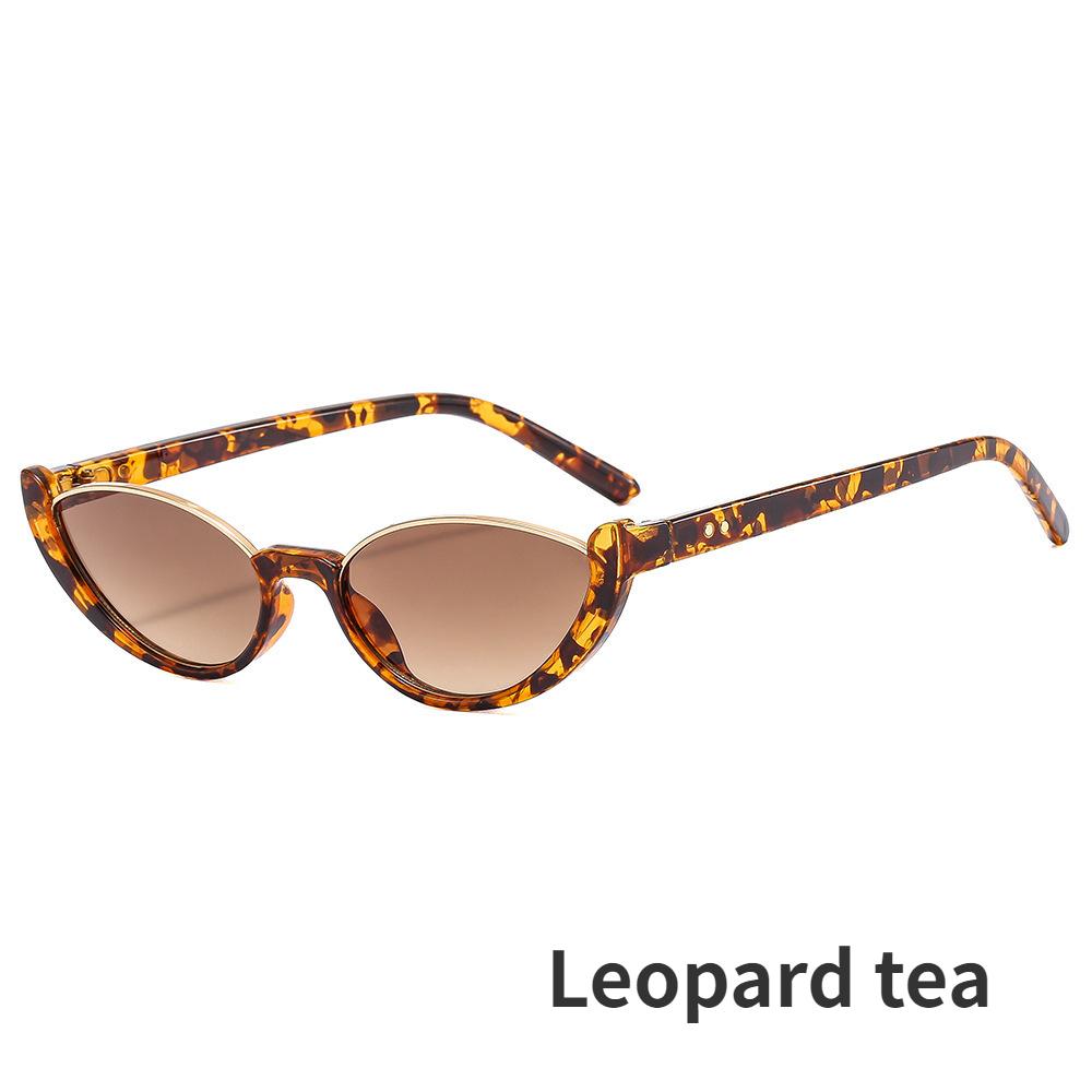 

Новые модные женские солнцезащитные очки «кошачий глаз» в металлической оправе без оправы, цветные линзы, роскошный пляжный повседневный стиль, уличные солнцезащитные очки UV400 as picture