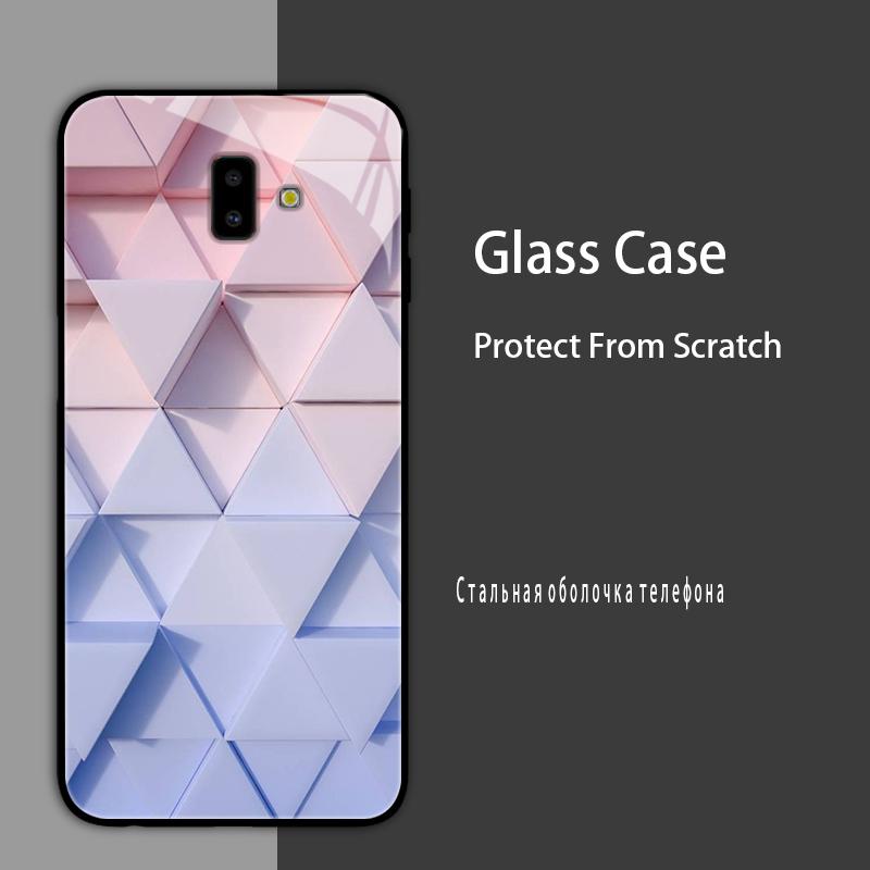 For Samsung J6 J6+ 2018 Case Cover Tempered Glass Case Hard Shockproof Coque Bumper For Samsung J4 Plus J7 2017 Protect Case