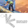 4PCS ABS Folding Ruler Double Sided White/Red/Green Inch Metric Measuring Tool Portable Mini Foldable Ruler Carpentry Work
