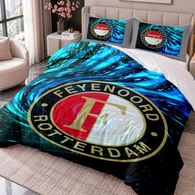 Feyenoord 3Pcs Bedding Set Duvet Cover With Two Pillowcases For Bedroom Home Decoration