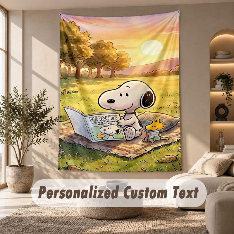 Wall Hanging Tapestry Art Cloth Bedroom Room Background DecorSnoopy Peanuts
