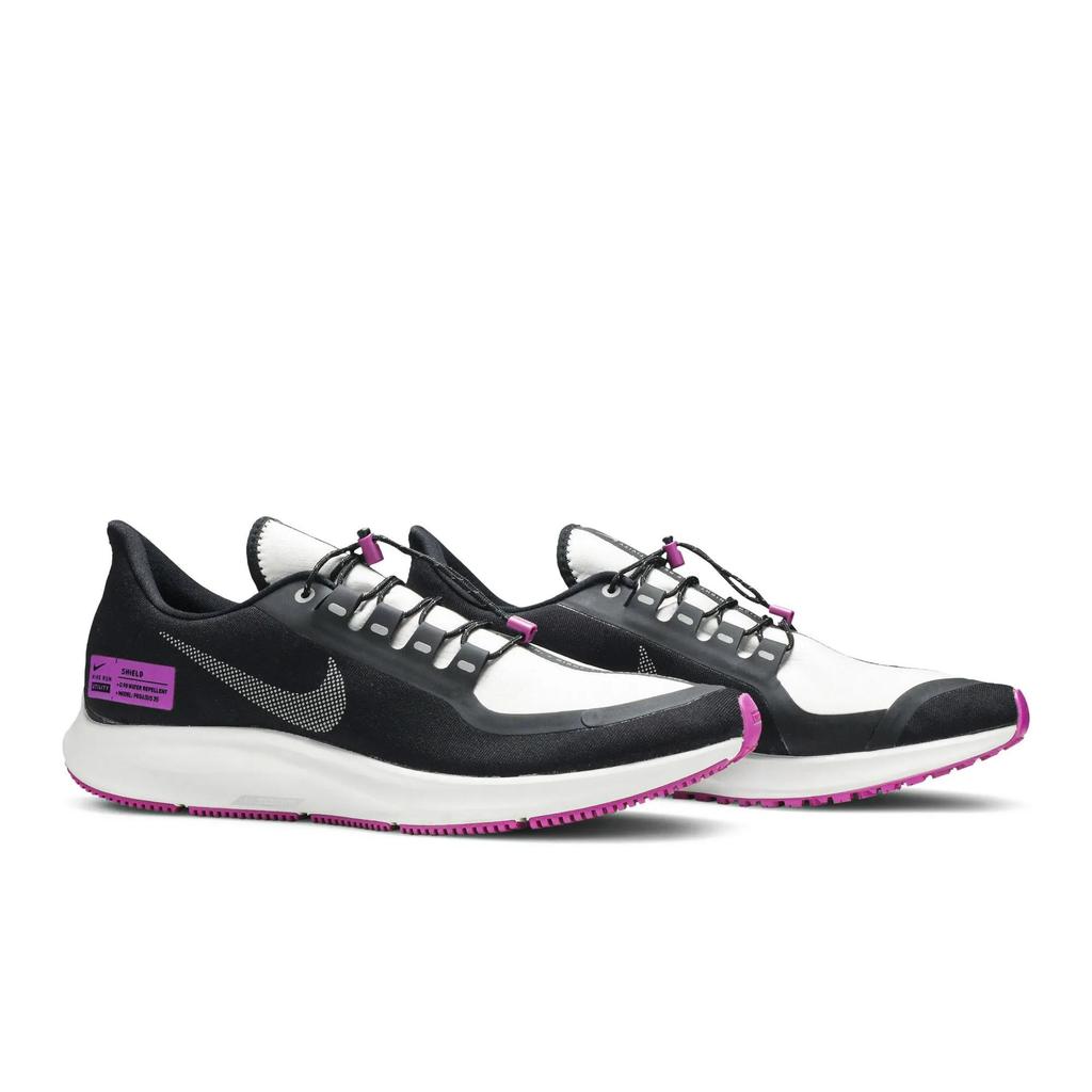 Nike Air Zoom Pegasus 35 Shield NRG 'Hyper Violet' (Unisex) Black / Reflect Silver-Hyper Violet Running Shoes BQ9779 001