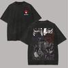 2026 New Oversized Naruto Itachi Uchiha Washed T-Shirt, Vintage Distressed Anime Streetwear, Graphic Top for Men Women