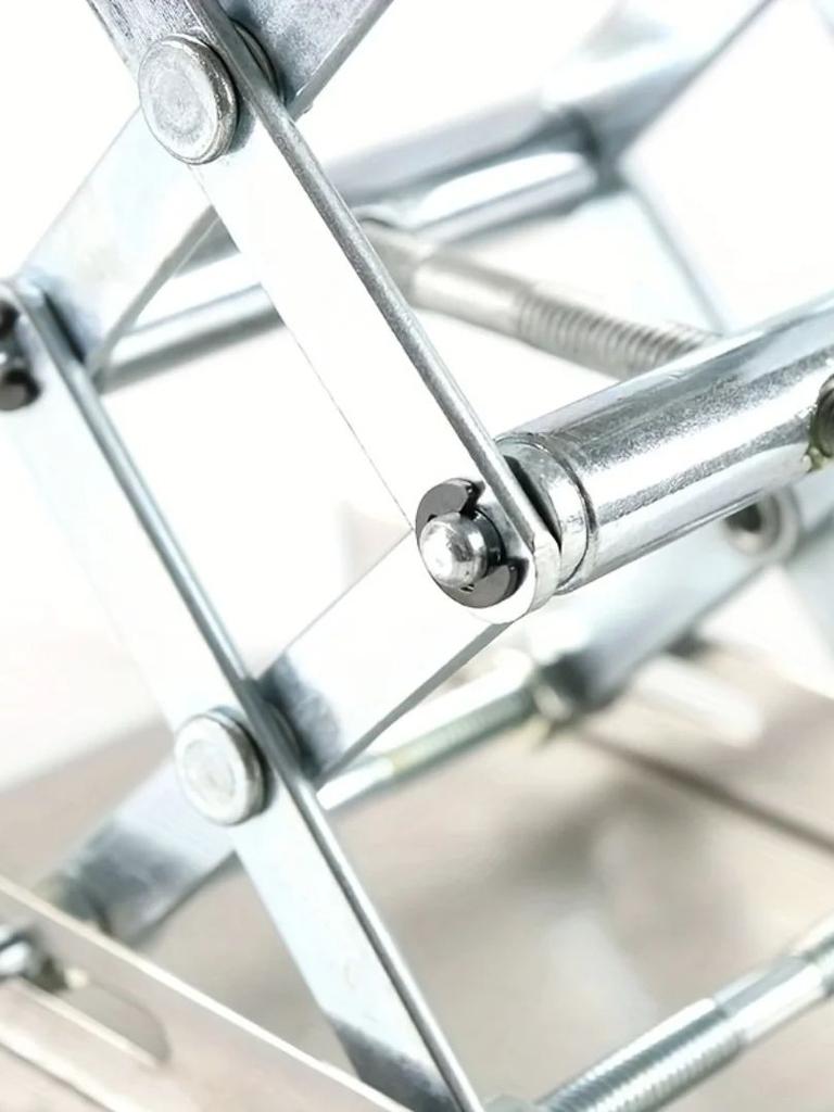 1pc Heavy duty adjustable stainless steel laboratory jack bracket - expandable lifting platform, height range of 1.8 inches to 6