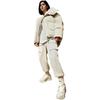 Li Ning X Jackie Chan Collaboration Kung Fu Series Solid Color Loose Fit Cuffed Sweatpants Men Bottoms Off-White AKLR997-3