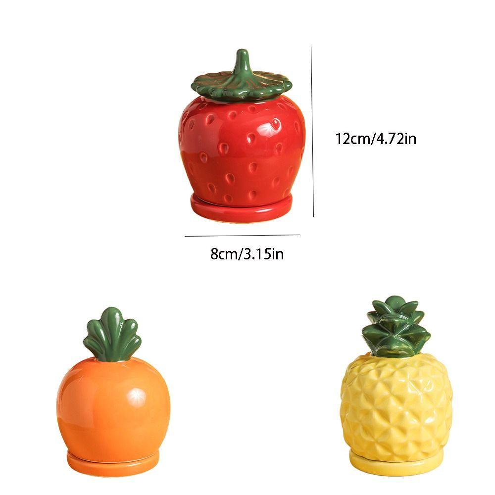 Dust-proof Fruit Theme Toothpick Box Pineapple Shape Dental Floss Storage Box  Living Room