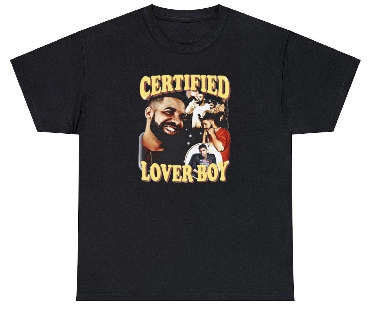 Certified Lover Boy T Shirt Funny Drake Rap Tour Meme Graphic Tee XL