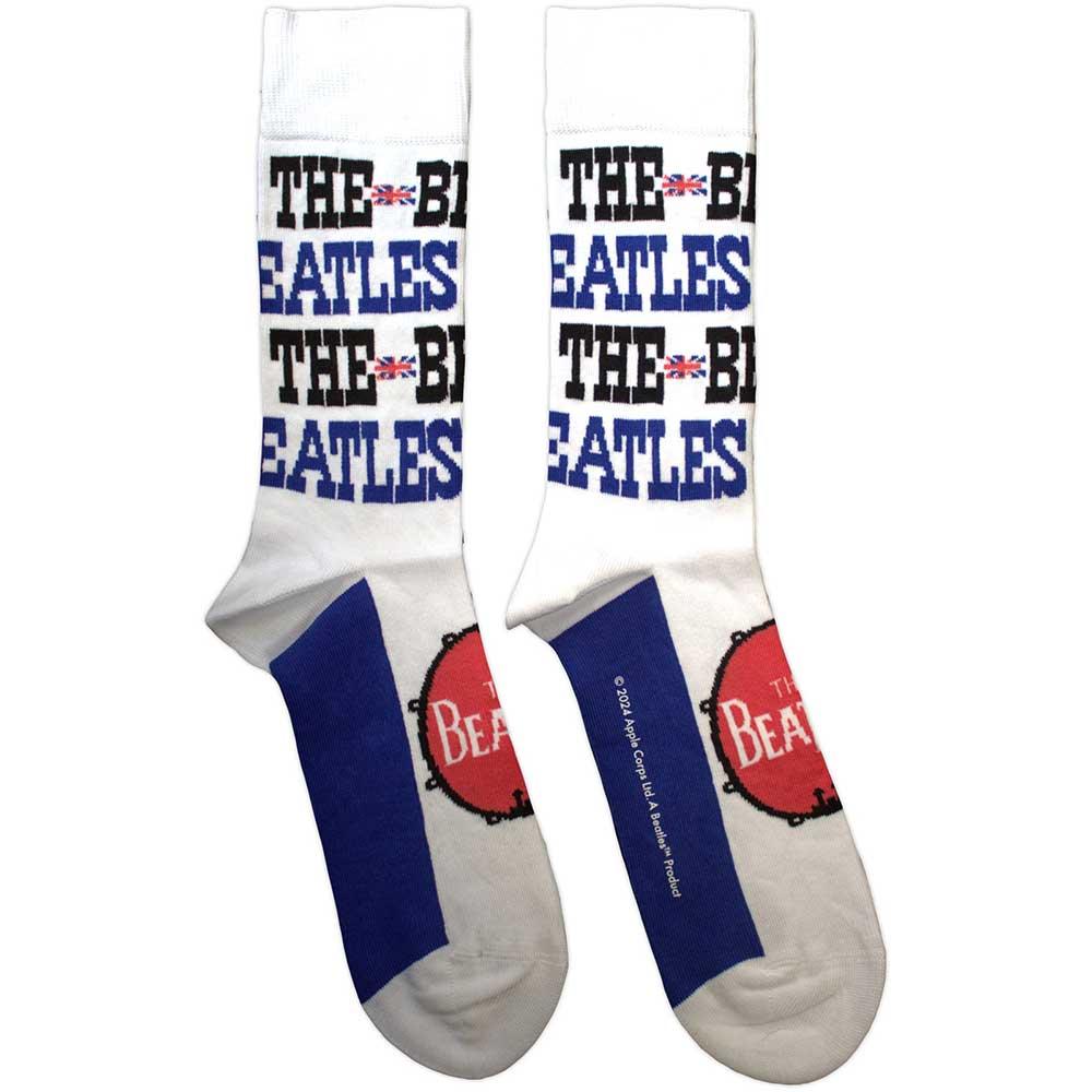 The Beatles Unisex Adult Budokan Poster & Drum Logo Socks