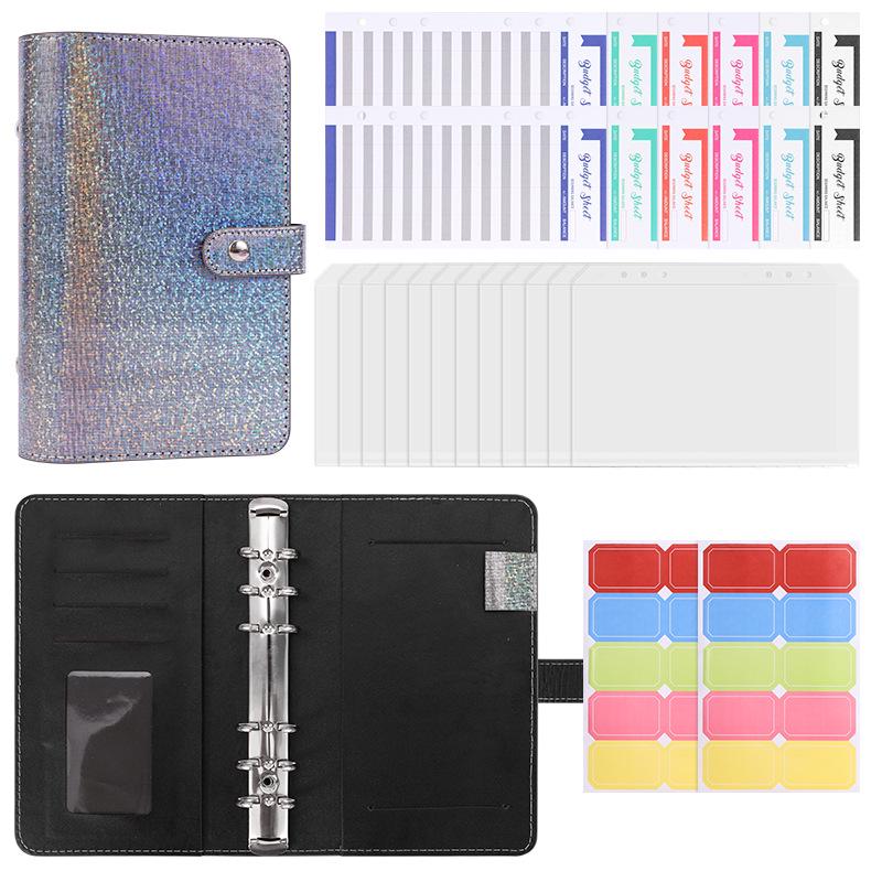 A6 Crystal Ring Binder Cash Budget Book and Daily Financial Planner.