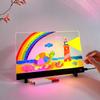 LED Drawing Board for Kids Gift, 20 X 30cm USB Powered Erasable Acrylic Illuminated Writing Tablet with Stand and Color Pencils