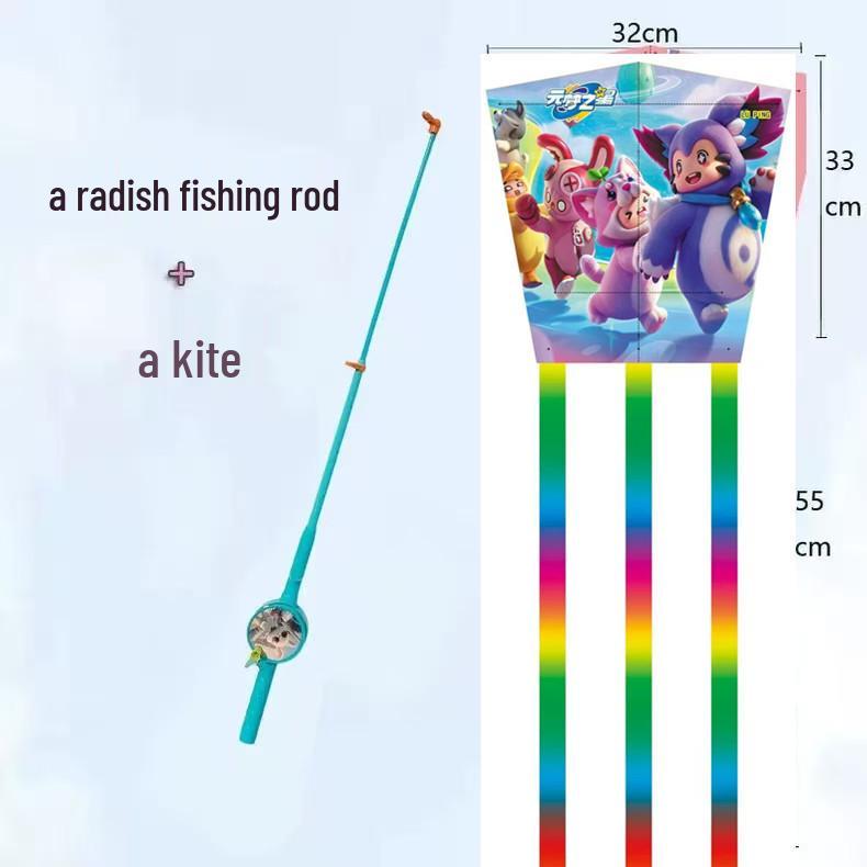Weifang Traditional Handmade Fishing Rod Kite: Easy-to-Fly Outdoor Parent-Child Fun Kite for Adults & Children