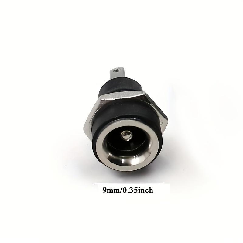 5Pcs DC Power Supply Jack Socket Female Panel Mount Connector 3A 12v 5.5mm 2.1mm Plug Adapter