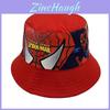Spider Man Cartoon Printed Kids Fisherman Hat With Sun Protection For Outdoor Play
