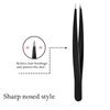 4Pieces Stainless Steel Tweezers for Women Facials Hair,Precisions Tweezers for Ingrown Hair Removal Eyebrow Tweezers