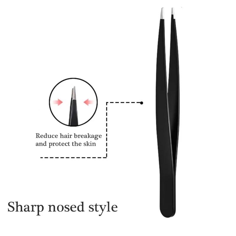 4Pieces Stainless Steel Tweezers for Women Facials Hair,Precisions Tweezers for Ingrown Hair Removal Eyebrow Tweezers