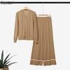ZANZEA Women Long Sleeve Blouse and Pants Casual Autumn Two Piece Suit Sets