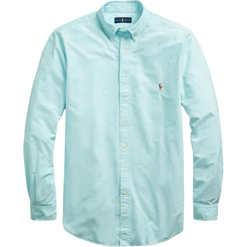 Polo Ralph Lauren Solid Logo Button-Down Collar Long Sleeve Shirt Men shirts Sky-Blue 710548535-003