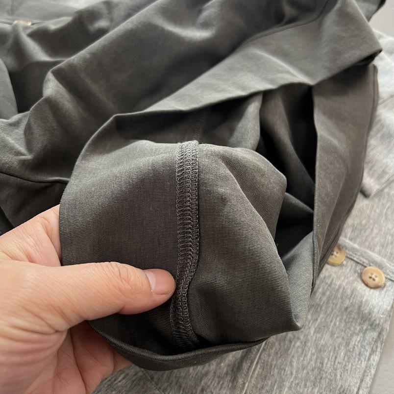 Women's V-Neck Cardigan: Minimalist Japanese Commuting Style, Long Sleeve Cotton Knitwear for Spring