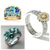 Plated Ring with round Main Stone Popular New Design for Fashion Accessories