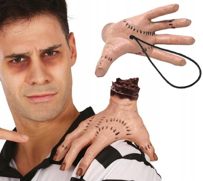 Künstliche Abgeschnittene Hand Hand Mit Gummiband Wednesday Griff Halloween Horror 20cm