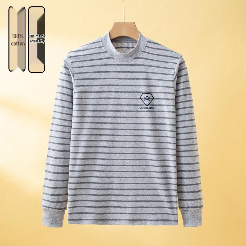 Teen Boys' Cotton Long Sleeve Autumn T-Shirt - Mid & Big Sizes Available