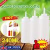 240ml Plastic Clear Squeeze Squeezy Ketchup Sauce Bottle Dispenser Mayo Kitchen Bottles Z4W5
