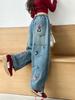 Mädchen Cartoon Straight Leg Wide Jeans - Frühling/Herbst 2025 Kollektion für große Kinder