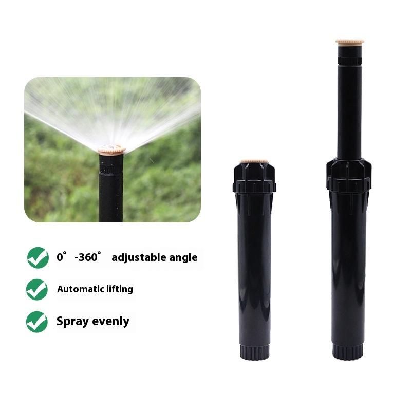 1/2" Female Thread Buried Up Sprinkler 360° Automatic Lift Type Scattering Ray Jet Watering Nozzle Lawn Irrigation Device